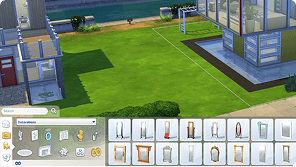 Screenshot of the Furnishment list mechanic in The Sims